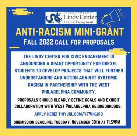 Anti-Racism Mini-Grant Fall 2022 Call for Proposals Image
